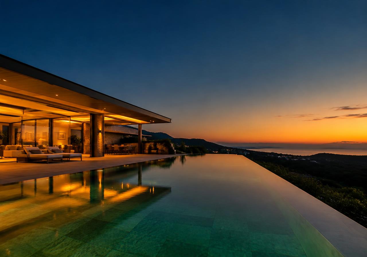 Luxury villa with infinity pool